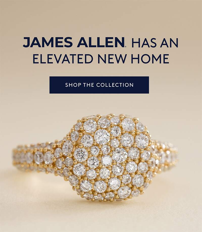 James Allen collection now at Blue Nile featuring this yellow gold pave diamond ring and more jewelry styles.